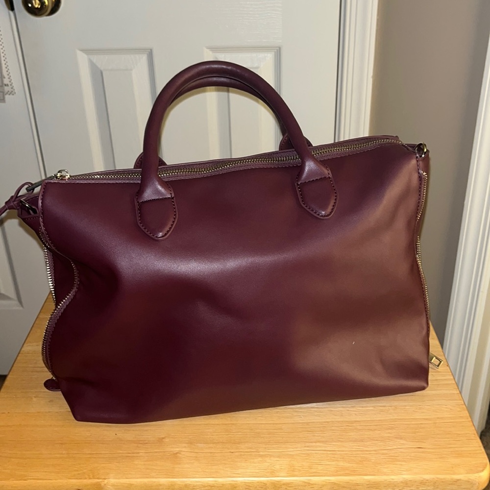 Burgundy JustFab Satchel
